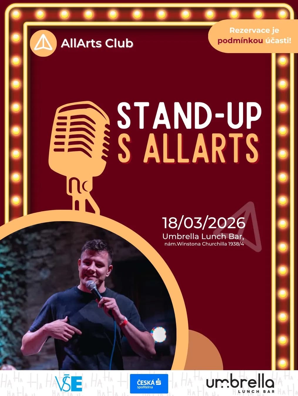 Plakát: Stand-up s AllArts